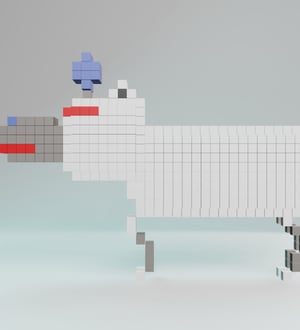White Wolf Alien — 20ALIENZ voxel character from the UEFN game