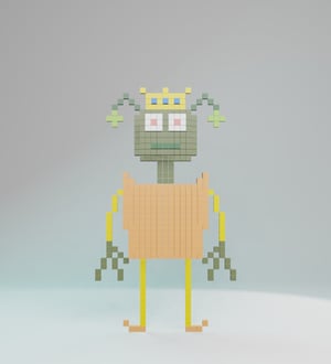 King Alien — 20ALIENZ voxel character from the UEFN game